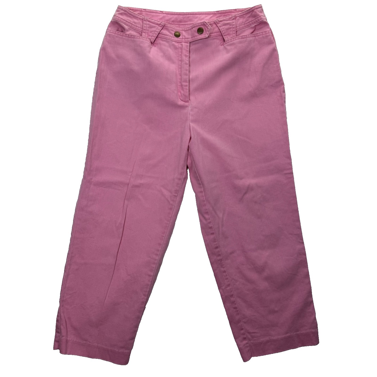 Talbots Petite Pink Crop Pants Womens Size 8p Stretch Cotton Summer